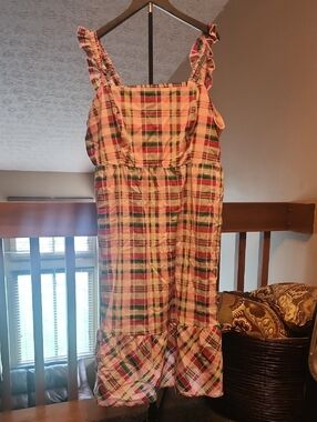 Torrid Pink Multicolor Plaid Dress